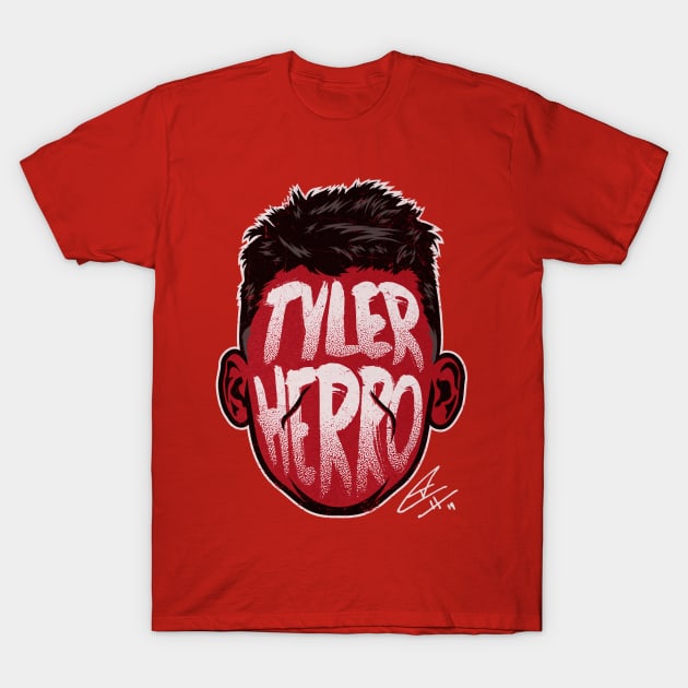 Tyler Herro Miami Player Silhouette T-Shirt by MASTER_SHAOLIN